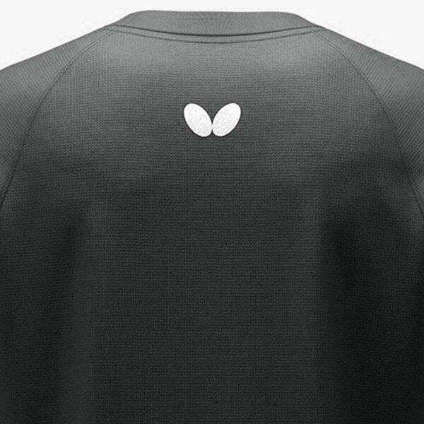 Butterfly Maltil T-Shirt - Black-Blue - Back - Logo